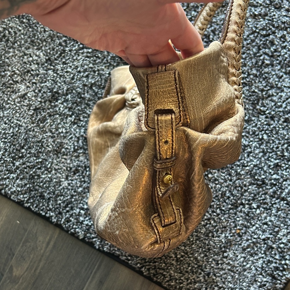208. Salvatore Ferragamo Metallic Gold/Bronze Shoulder Bag - Picture 10 of 11